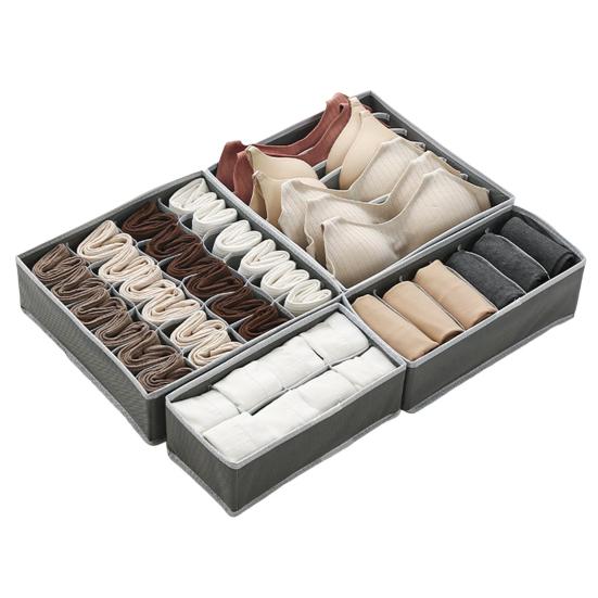 

Складной ящик для нижнего белья Органайзеры для корзин Несколько отделений Большая вместимость Многоцелевые бюстгальтеры Завязки Носки Коробки для хранения