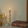 Wooden Beads Taper Candle Holder Metal Candlestick for Home Decors Weddings Party and Dining Table Centerpieces Display