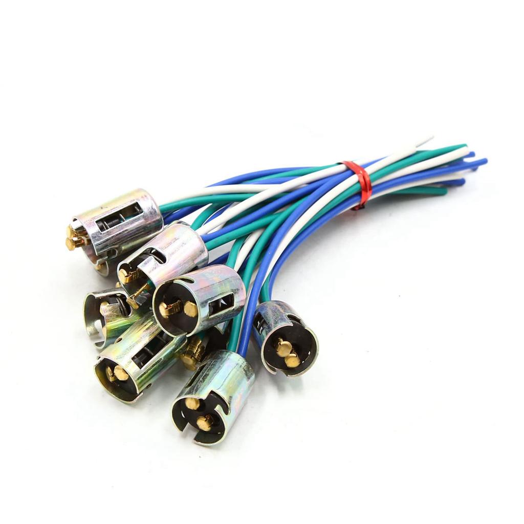 uxcell 10pcs Car Wire Bundle Light Bulb Socket Holder Extension Connector BAY15D Light Socket