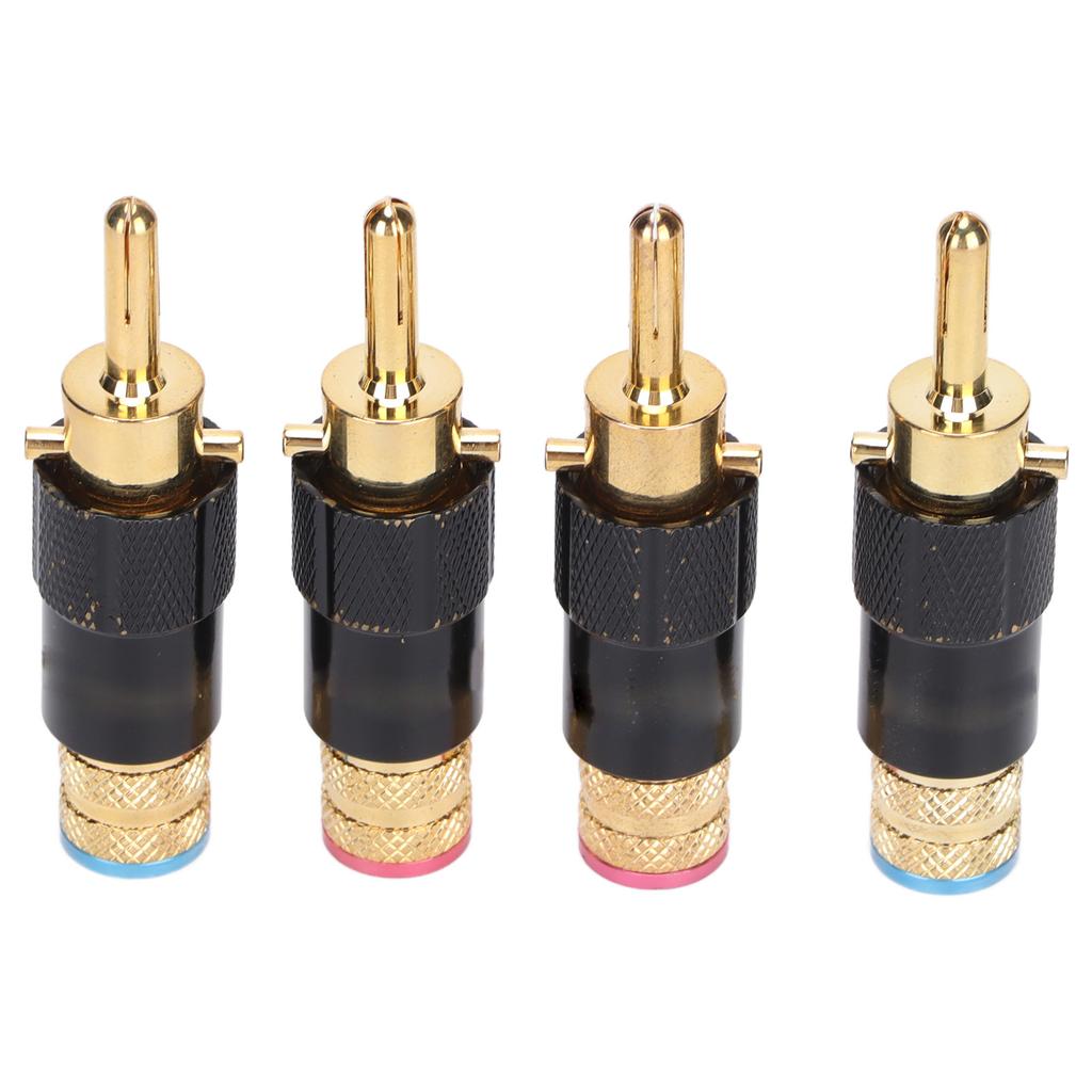 Preffair BA1410 Banana Plugs 24K Gold Plated HIFI Banana Speaker Plug for Audio and Video Receiver and Sound Systems