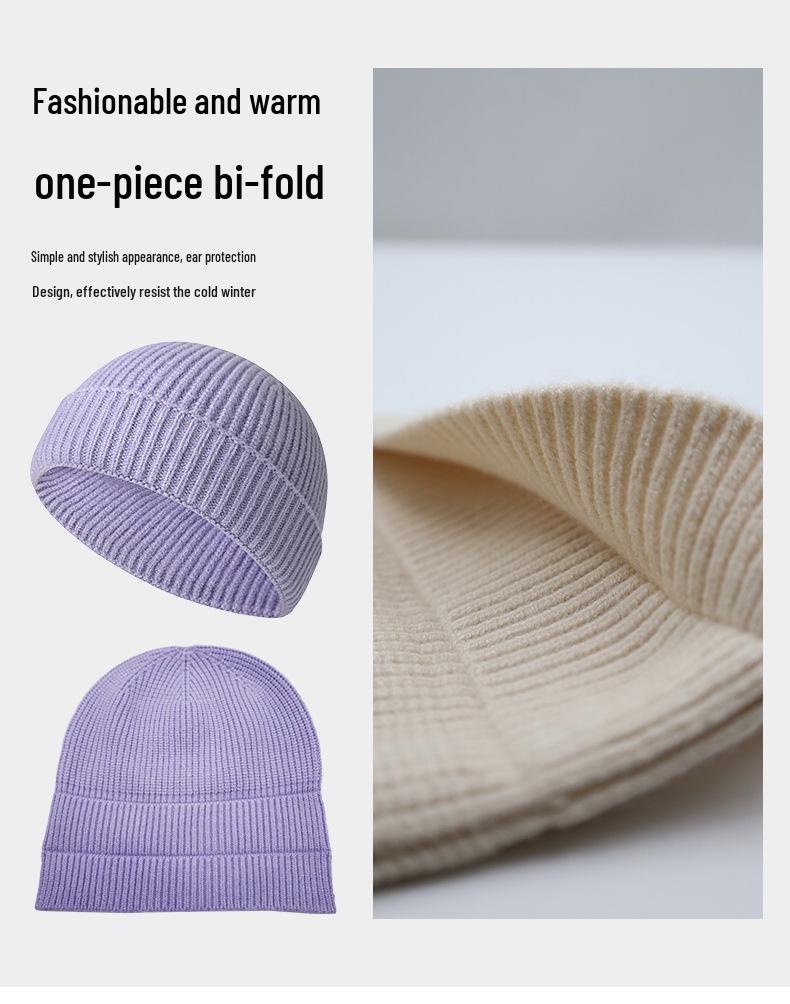 Unisex Nahtlose Strickmütze: Warme Winterwollmütze für Herren & Damen