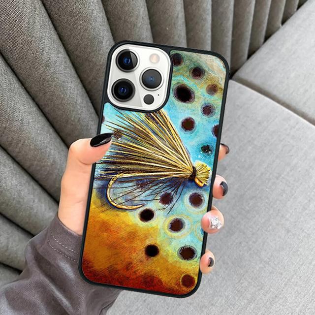 Fishing Trout Sea Fish Phone Case For iPhone 17 Air 16 15 14 plus 12 13 Pro max Soft Bumper Shell Cover coque