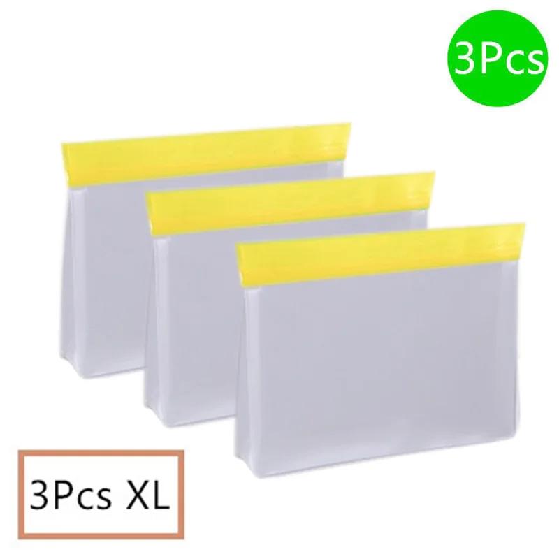 Reusable Food Storage Bag Upgrade Leakproof Top Stand Up Freezer Sandwich Ziplock Bag Silicone PEVA Food Preservation Shut Bag