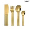 4/6/16/24pcs Gold Stainless Steel Cutlery Household Knife, Fork and Spoon Cutlery Set for Home Restaurant Hotel Party