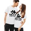 Men's Casual Round Neck Short Sleeve Pullover Valentine's Day Printed T-Shirt