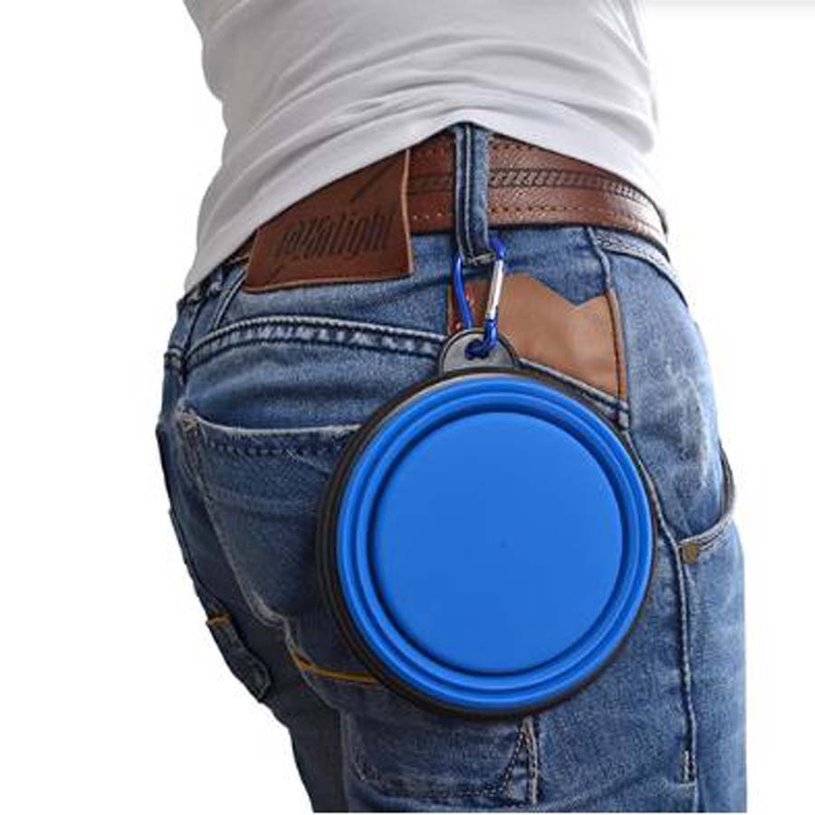 1 Stück Zusammenklappbarer Tragbarer Hundenapf, Geeignet für Outdoor-Trinkwasser-Reisebedarf Hundenapf