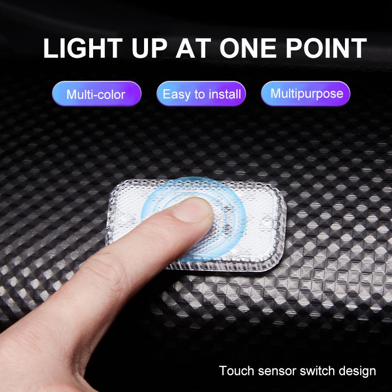 LED Touch Light Mini Kabellose Auto Innenbeleuchtung Auto Dachhimmel Leselampe für Kofferraum Staufach USB-Aufladung