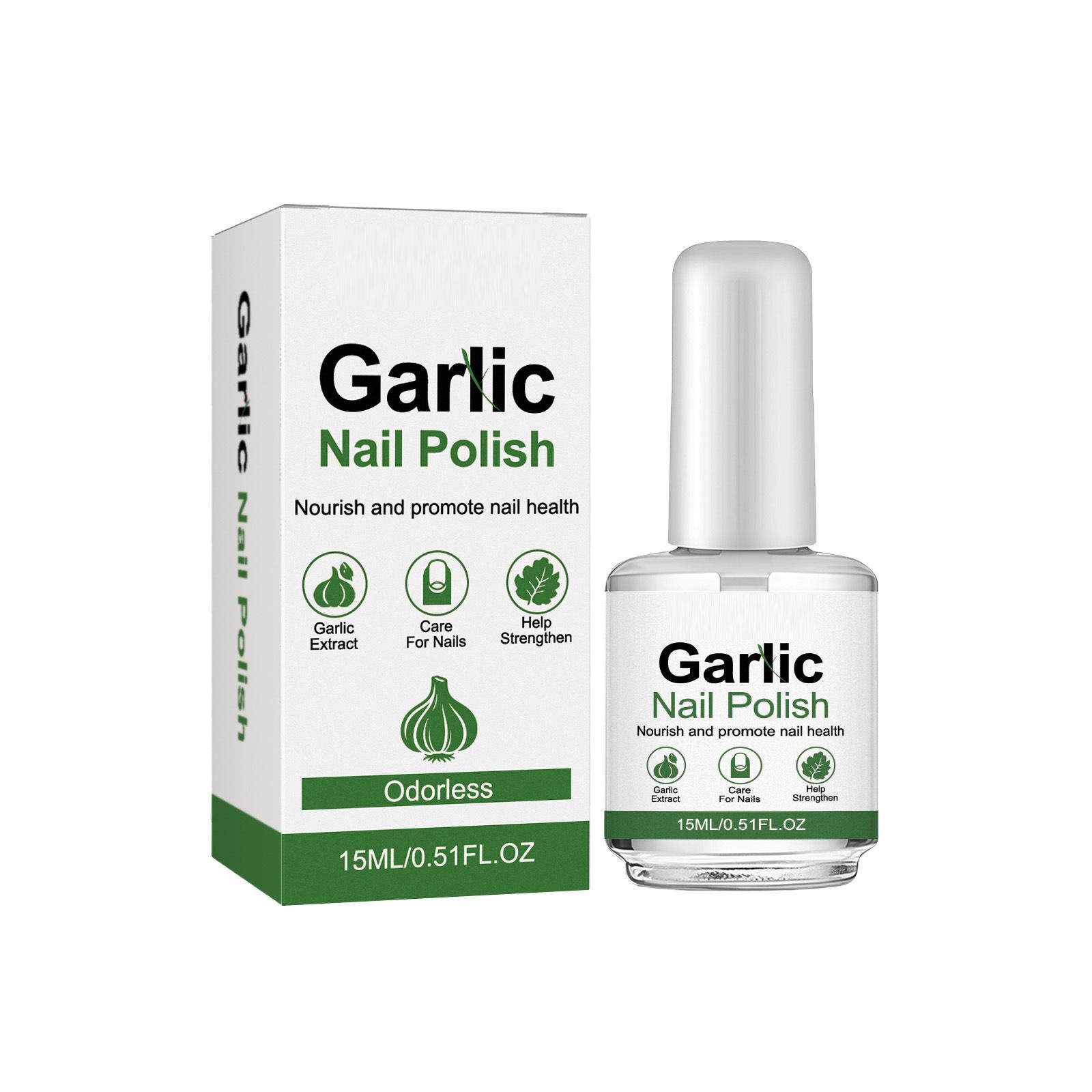 Garlic Strengthening Nails Product,  A Strengthening Nail Polish For Weak And Damaged Nails,  Nail Care Oil, 15ml one size белый