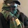 Autumn and winter scarves Women's winter imitation cashmere scarves Korean atmosphere scarves Warm plaid scarves Light luxury high-end sense