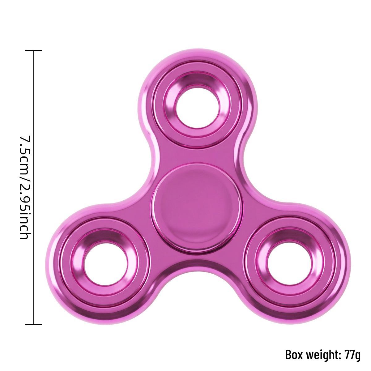 Детская электролитически покрытая металлическая игрушка-спиннер - Образовательный подарок для снятия стресса, вращающийся на пальце 7.5cm Plastic Box