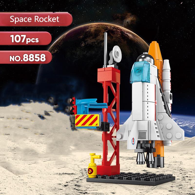 MOC Aerospaces Building Blocks Model Manned Rocket Craft Launch Center Space Spacecrafts Aviation City Bricks Kits Sets Ideas