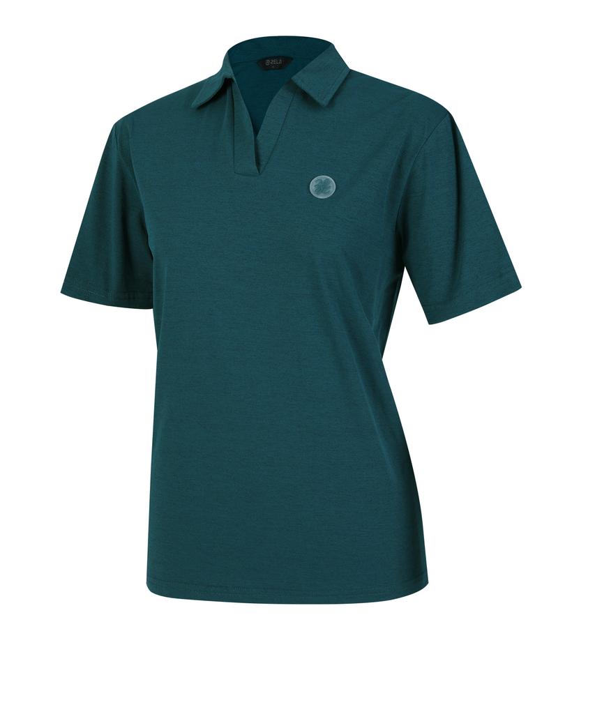 2ELA [2Pack] Women'S Prio Sorona Open Collar Short Sleeve Polo Shirt 5 Colors (Type B)