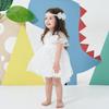 Famuka Baby Summer Tulle Skirt Cotton Coverall Dress with Solid Beige Sizes Girls' Dress, Ruffles, (White 3, 12-18M)