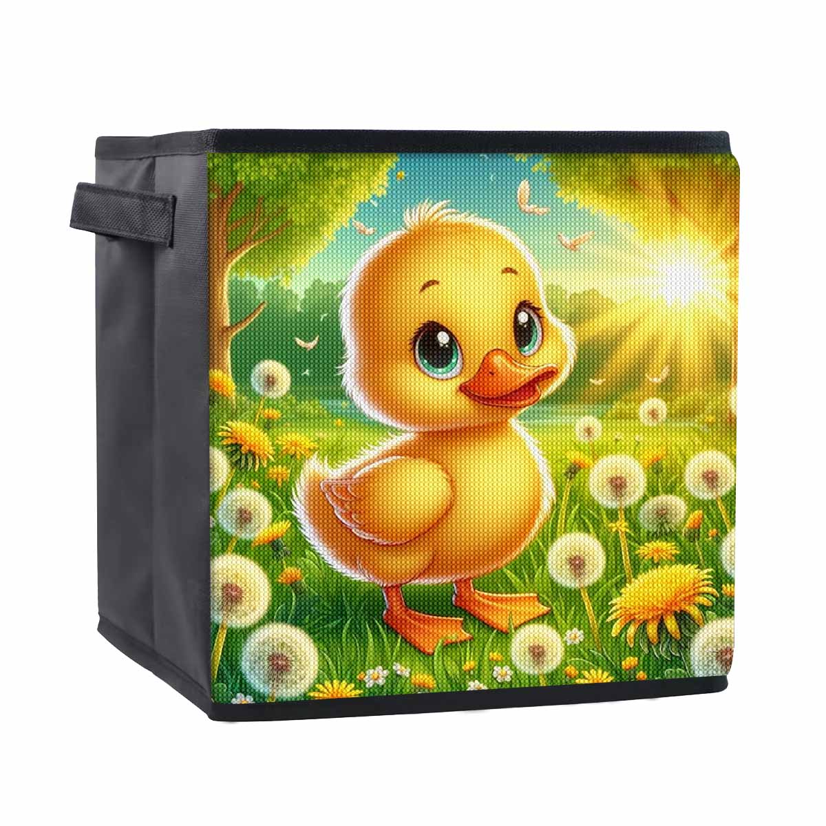 

Маленький утенок на лужайке 5D Алмазная живопись Корзина для хранения Полная круглая выкладка Мозаика Алмазная вышивка Наборы для вышивания крестом Домашний декор Домашний декор 25cmx25cm