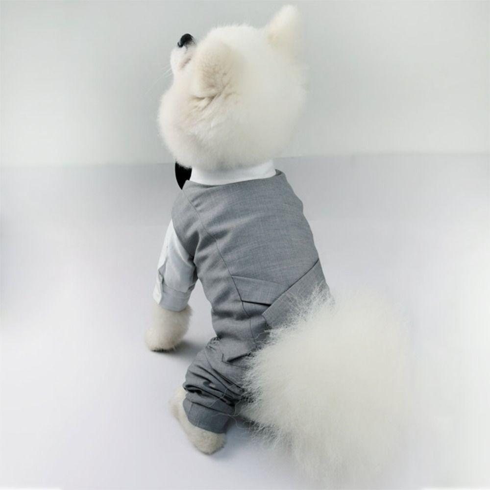 Soft Pet Formal Shirt Creative Puppy Costume Stylish Dog Wedding Suit  For Small Dogs