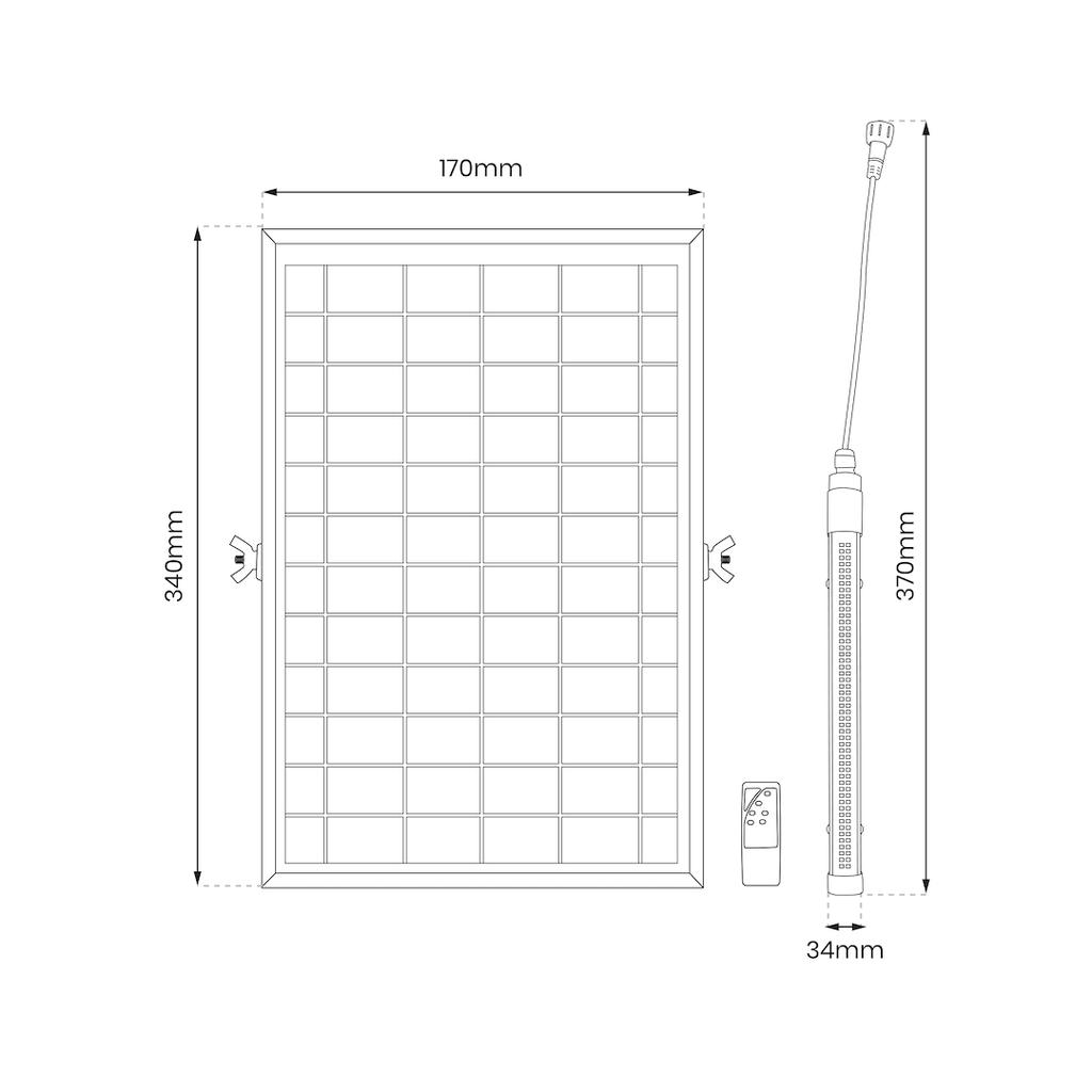 Jimmy Solar Fluorescent Lamp 580Lm 6000K