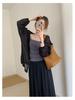 Korean Style Plus Size Loose Knit Cardigan - Spring/Summer, Long Sleeve, Airy & Elegant