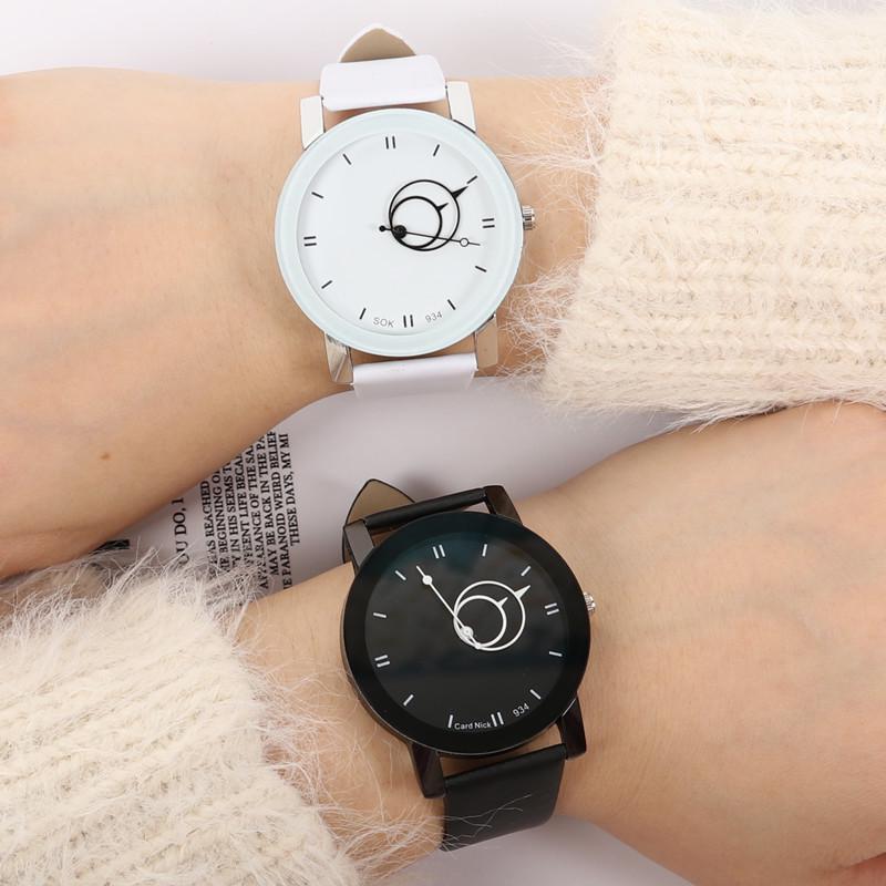 2019 Korean Style Men's & Women's Genuine Leather Strap Quartz Watch - Trendy & Fast Shipping