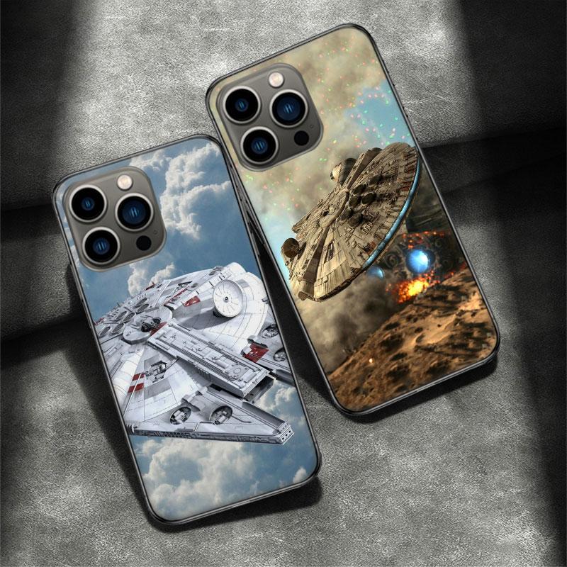 Millennium Falke im Weltraum Handyhülle Für Apple Iphone 16 15 Plus 13 12 Mini 16E 11 14 Pro Max X XS XR 8 7 SE 2020 Hülle Schale C