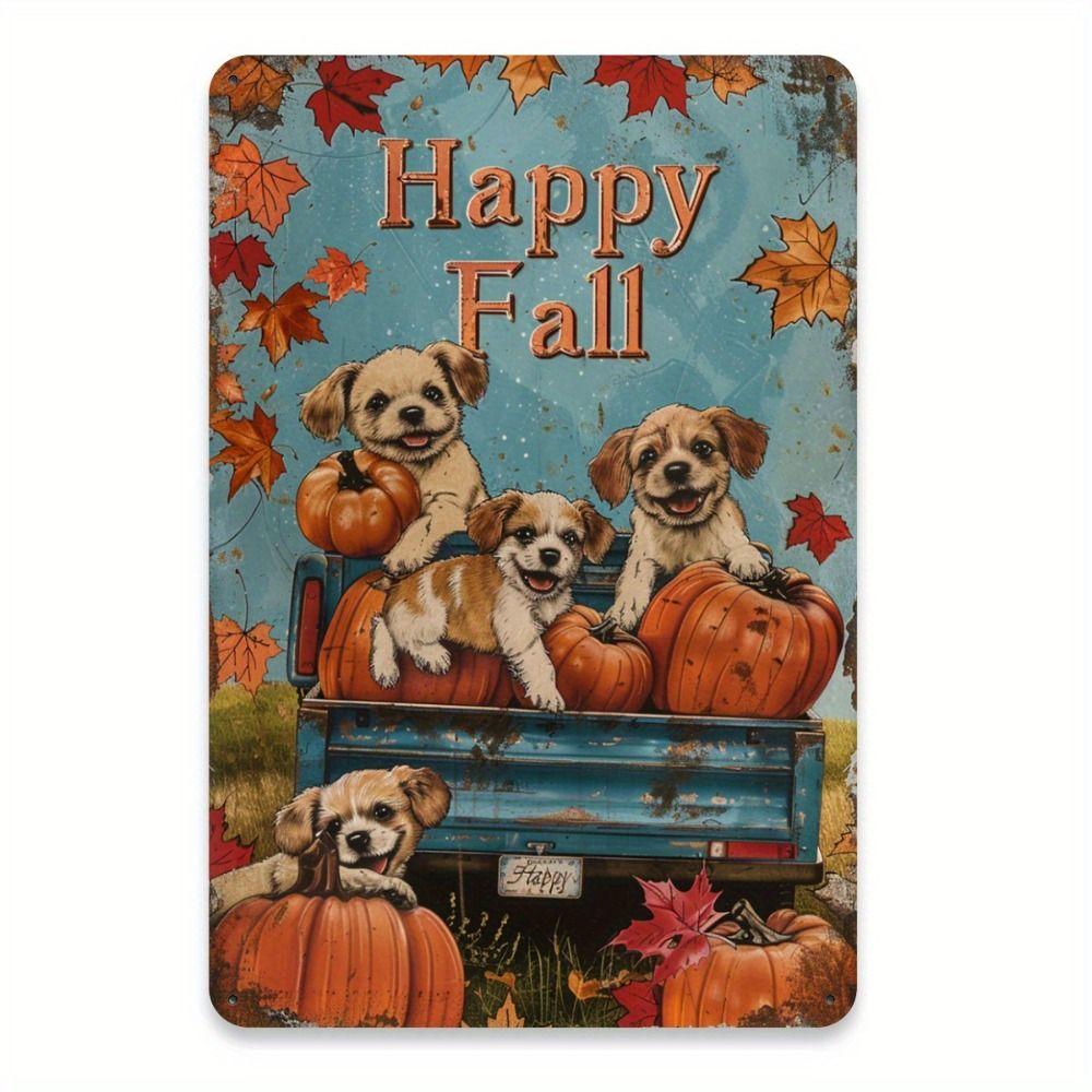Witch Cat Forest Halloween Sign Metal Tin Sign 20x30 cm Wall Decor