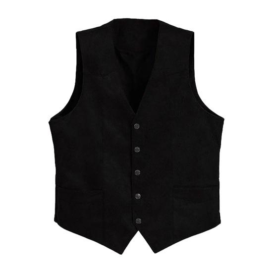 Men Suit Vest V-Neck Sleeveless Single Breasted Slim Fit Waistcoat with Pockets Solid Color Formal Business Vest Coat