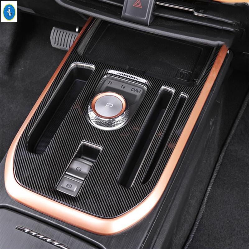 Carbon Fiber Auto Water Cup Holder / Gear Panel / Glove Storage Box Cover Trim Accessories For Haval Jolion    2024