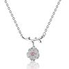 Delicate New Fashion Branches Flowers Necklace for Women Pendant Elegant Jewelry
