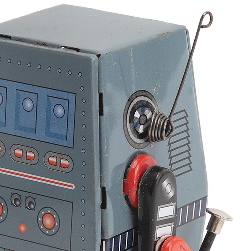 Wind Up Robot Toy Tinplate Classic Retro Clockwork Vintage Toy Photography Prop Decoration for Collection Xmas Birthday Party Gift