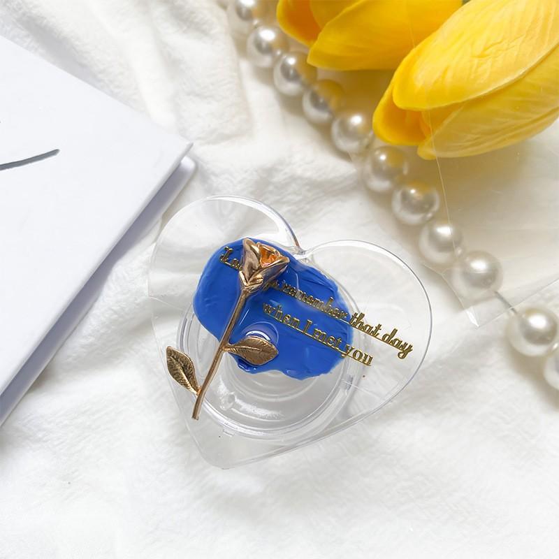 

Drip Glue Phone Holder Adhesive Type Stretchable High-end Metal Feel Flower Letter Desktop Stable Support Ring Buckle