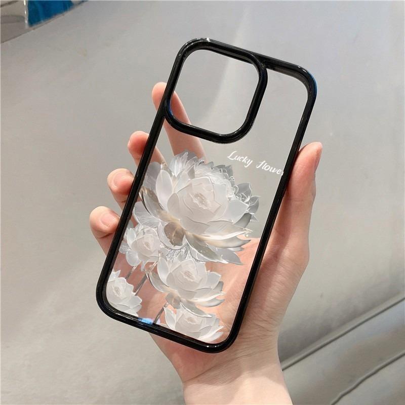Luxury Adanced Roses Phone Case For Iphone 17 Air 16 15plus 14 13 12 11 Pro Max Clear Stylish Cover Elegant Protective Funda