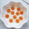 50pcs Resin Cute colored roses and leaves Flat back Rhinestone Scrapbook DIY Wedding Applique Decor Jewelry Accessories Crafts