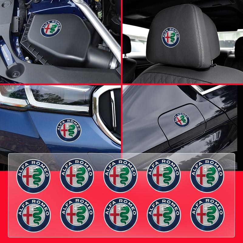 Car Metal Emblem Wiper Stickers Reflective Decor Decals For Alfa Romeo 308
