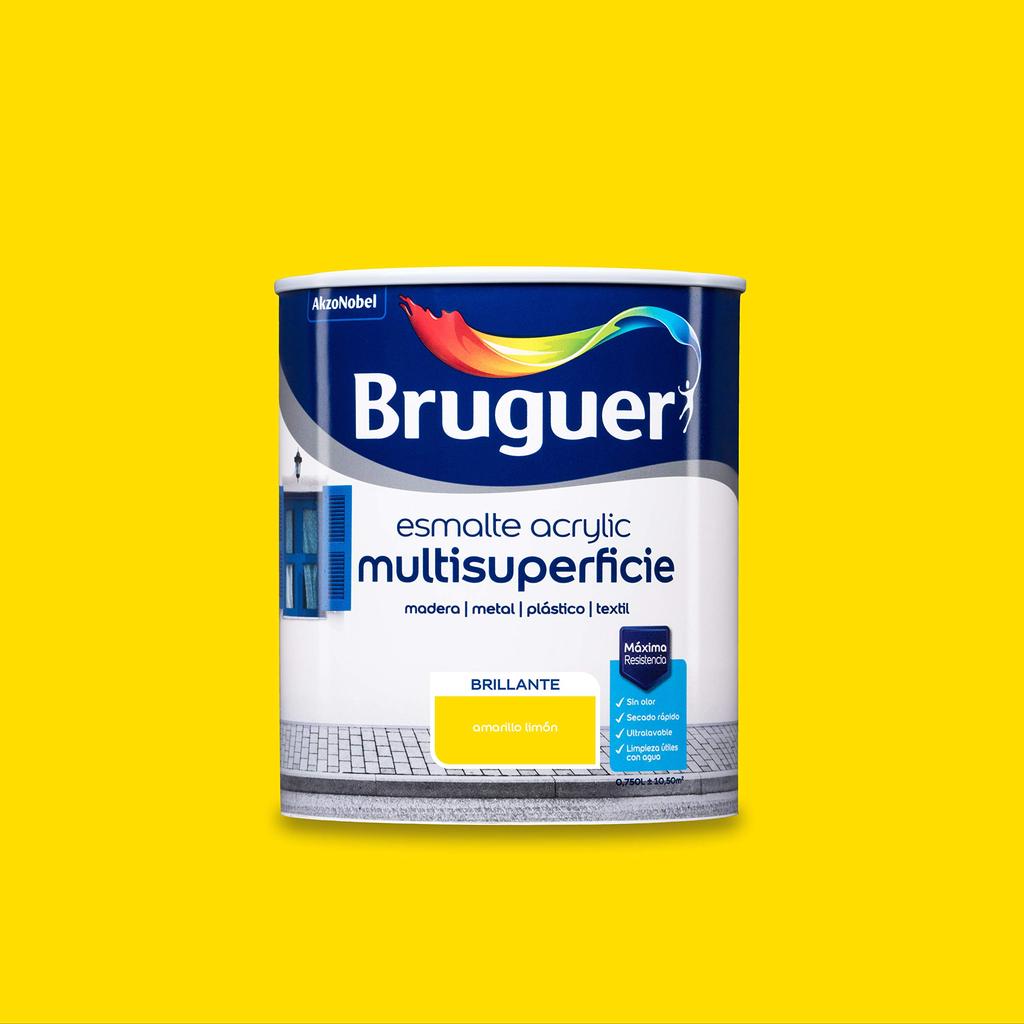 Acrylic Multi-surface Enamel Bright Lemon Yellow 0.750l 5057541 Bruguer