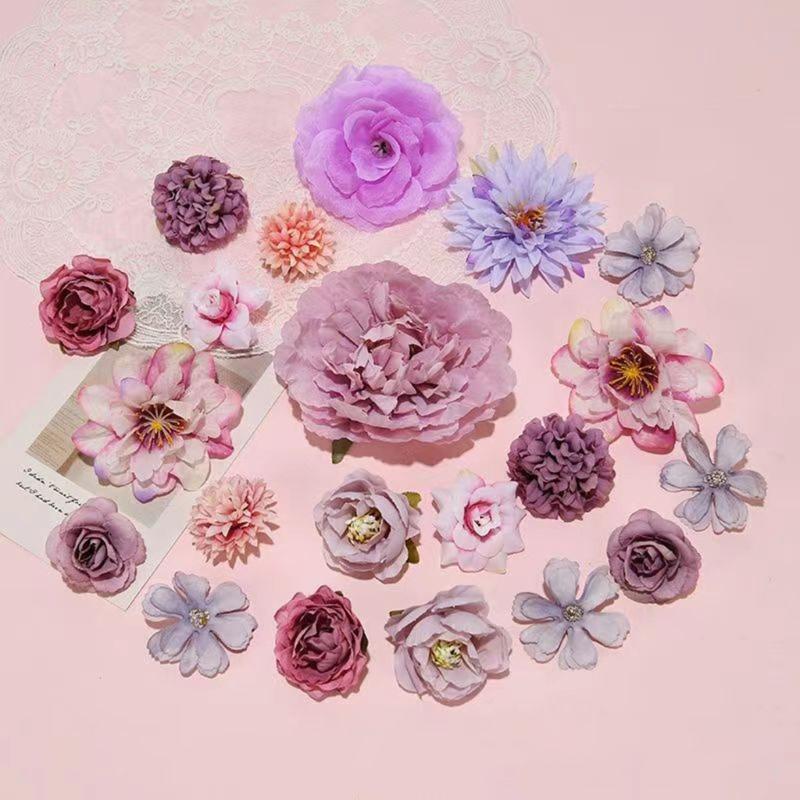 42Pcs Artificial Flower Buds Small Flower Buds For Wedding Flower Arrangements Sewing Craft Clothing Cake Top Decoration