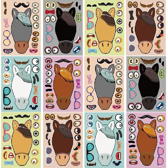 24 Sheets 8.27''×5.9'' Make Your Own Robot Stickers for Kids Toddlers, Make a Face Stickers for Kids Party Favors Activities