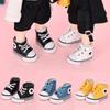 1 Pair Sports Shoes Leather Leather Doll Shoes Shoelace Star Doll Canvas Shoes Mini Casual Dolls Shoes High-Top Canvas Gcs