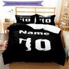 3pcs Custom Name 10 Bedding Set Duvet Cover Closure Includes 1 Duvet Cover & 2 Pillowcases, Soft and Comfortable for All Seasons.