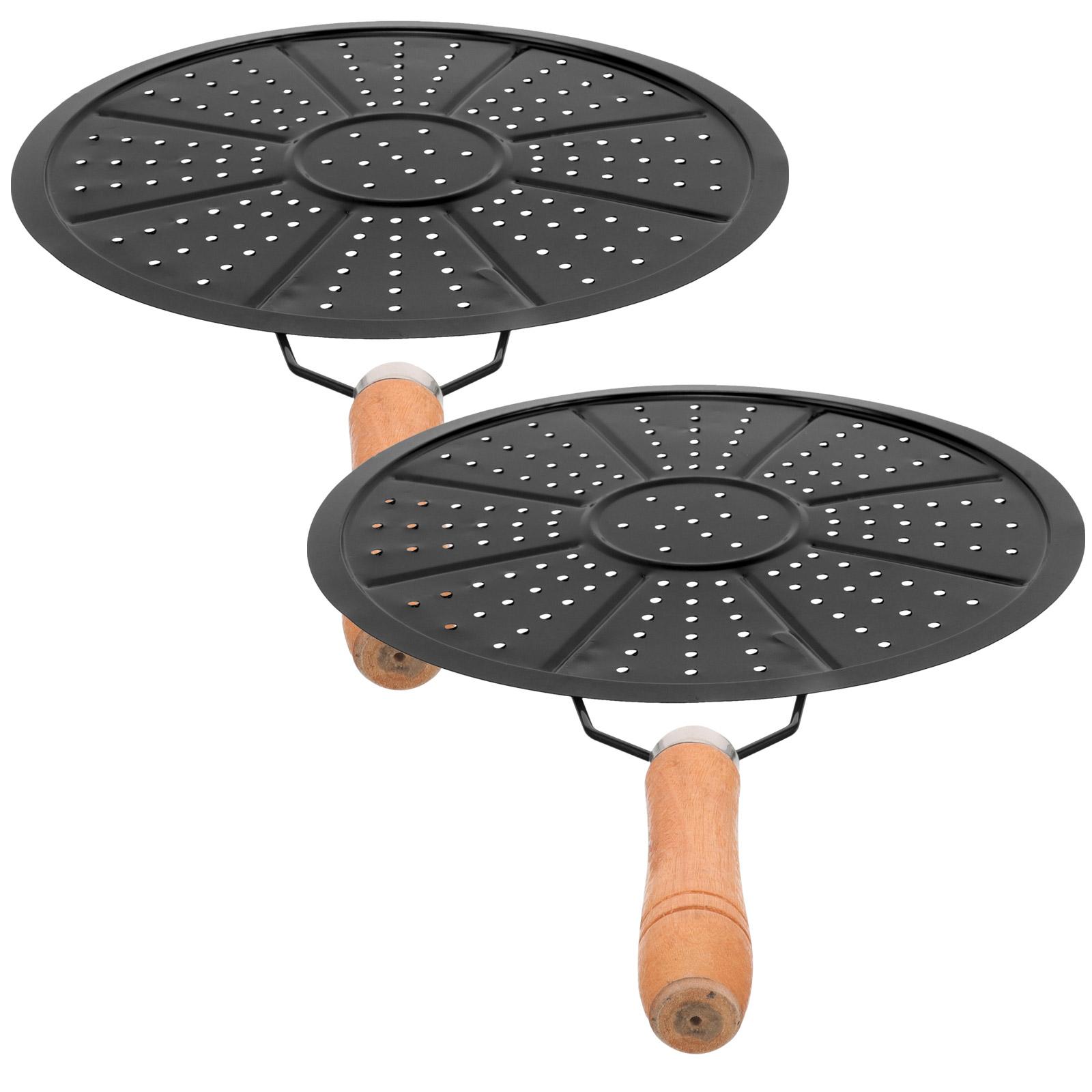 

2 шт. термостойкие изоляционные прокладки для кухни 22 см металлические диффузоры настольная сковорода коврик перегрев для домашней кухни 37.00X22.00X2.50CM чёрный