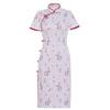 Robe Cheongsam Rétro Stretch Quadridirectionnel Moyen Simple Couche 2025