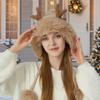 1PC Christmas Outfit Christmas Accessories Ear Flap Hat Gift Faux Fur Hat Fashion Plush Hat Warmth 55-60cm