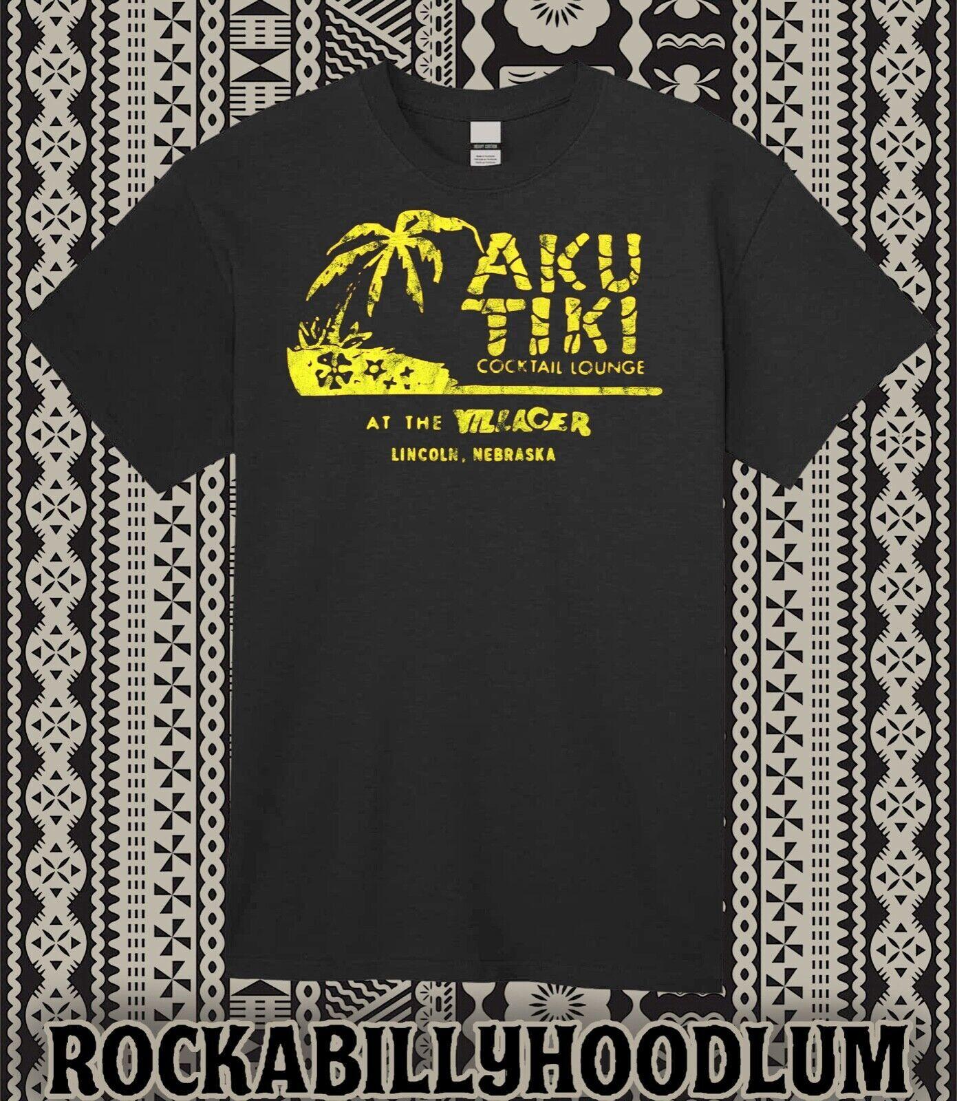 Retro Tiki Art Tee T Shirt Mug Bar Restaurant Aku Tiki The Villager Nebraska S