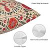 Kermina Suzani Uzbekistan Embroidery Square Pillowcase Polyester Linen Velvet Pattern Decor Throw Pillow Case Room Cushion Case