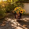 Fioriera Triciclo Vintage, Vaso da Fiori Rustico per Decorazione Giardino