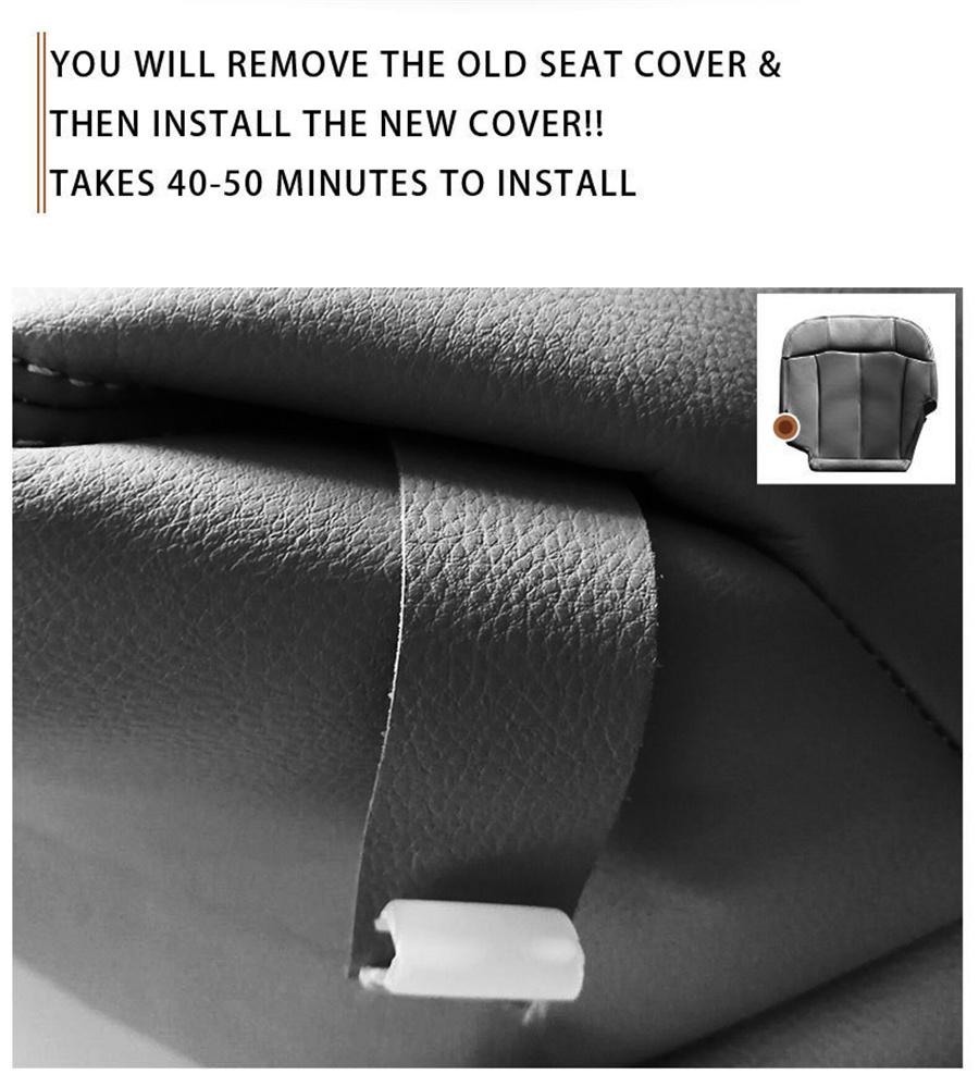 Driver Bottom Seat Cover PU Leather For 1999 To 02 Chevy Silverado 1500hd 2500hd