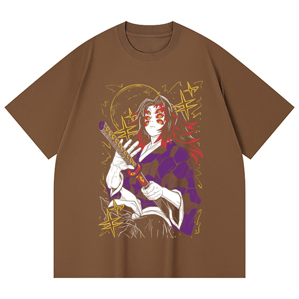 230 Gsm 100% Cotton Demon Slayer V35 Kokushibo Print Unisex Heavy Cotton T Shirt