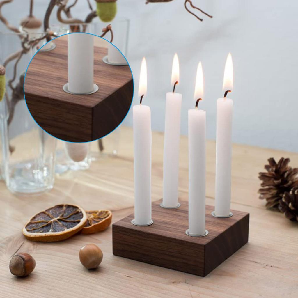 50pcs Mini Candle Cup Holder Christmas Candlestick Jar Container Empty Storage Aluminum Candelabra for Dining Home Party
