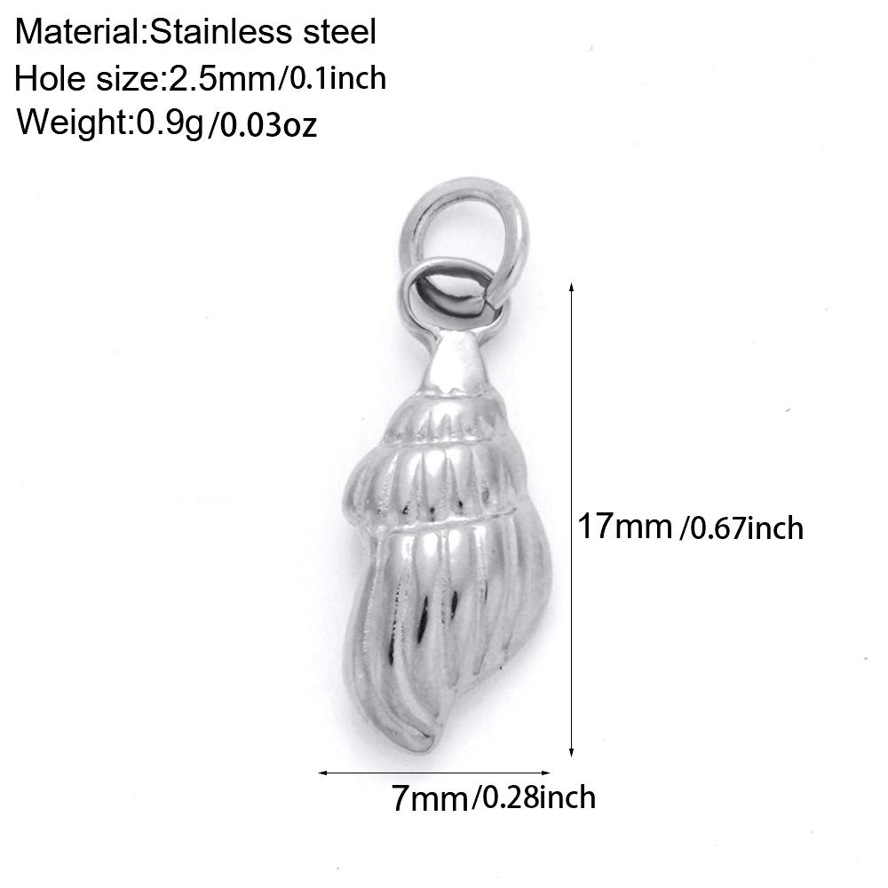 stainless steel Zircon Pendants women Necklace for choker Women DIY Pendant shell Starfish Conch charms necklace women Zircon