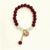 Temperament Natural Peanut Bracelet Horse Imitation Jade Lucky Bracelet Elastic Rope Hand Chain Jewelry Accessories