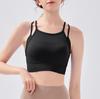 Brassière de sport à bretelles spaghetti transfrontalière: Gilet de course antichoc et respirant