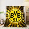 Yellow Circular Logo with "BVB 09" Text, Surrounded by Radial Light Streaks. for All Seasons Blanket Lunch Break Throw Gift